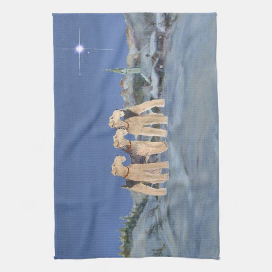 Linge De Cuisine Étoile de Noël (Vertical)