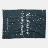Linge De Cuisine Étoile de Noël | Brillant (Horizontal)