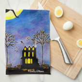 Linge De Cuisine Étoile de Salem " de cuisine de Halloween la (Quart Plié)