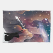 Linge De Cuisine Étoile de tir de l'espace de chat noir (Horizontal)