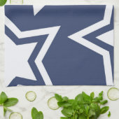 Linge De Cuisine Étoiles Bleues Blancs (Plié)