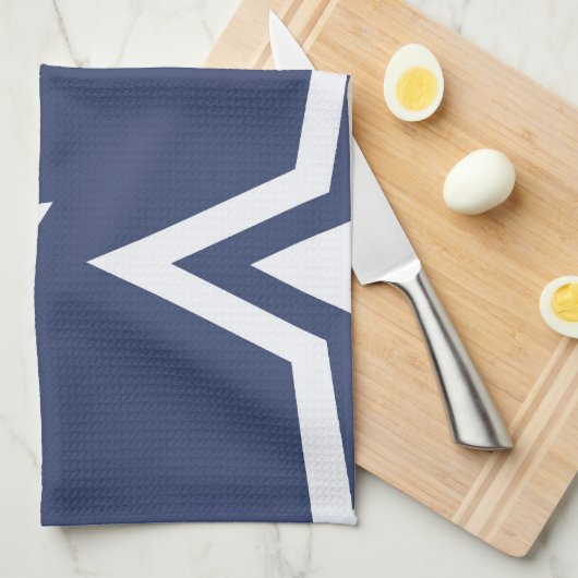 Linge De Cuisine Étoiles Bleues Blancs (Quart Plié)