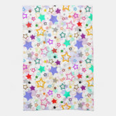 Linge De Cuisine Étoiles colorées blanches  (Vertical)