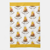 Linge De Cuisine Etoiles d'aquarelle et fèves de café très agréable (Vertical)