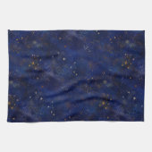 Linge De Cuisine Étoiles dorées et navires (Horizontal)