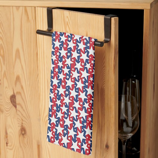 Linge De Cuisine Étoiles et bandes (Pliage en tiers)