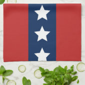 Linge De Cuisine Étoiles et bandes Patriotique Rouge Blanc et Bleu (Plié)