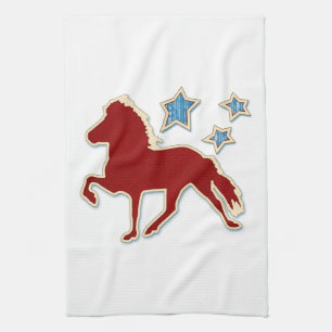 Linge De Cuisine Étoiles festives islandaises du cheval