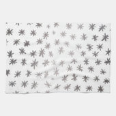 Linge De Cuisine étoiles métalliques - argent (Horizontal)