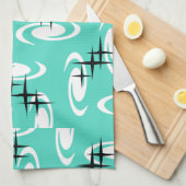 Linge De Cuisine Étoiles Motif Turquoise (Quart Plié)