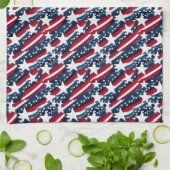 Linge De Cuisine Étoiles patriotiques (Plié)
