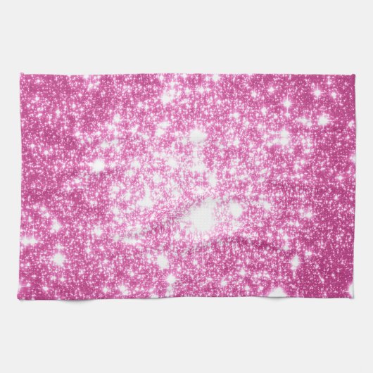 Linge De Cuisine Étoiles rose Fuchsia (Horizontal)