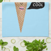 Linge De Cuisine ÊTRE COOL cône de crème glacée rose (Plié)