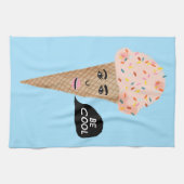 Linge De Cuisine ÊTRE COOL cône de crème glacée rose (Horizontal)