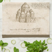 Linge De Cuisine Étude de la cathédrale architecturale de Léonard d (Plié)