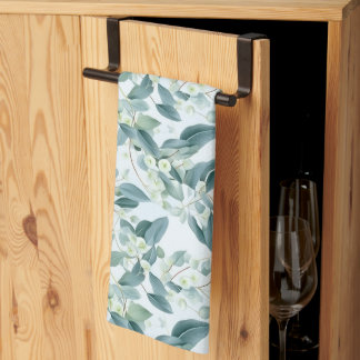 Linge De Cuisine Eucalyptus Vert Sage Doux Aquarelle