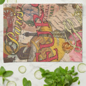 Linge De Cuisine Europe Travel Vintage (Plié)