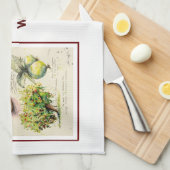 Linge De Cuisine EVE Illustration peinte d'Apple (Quart Plié)