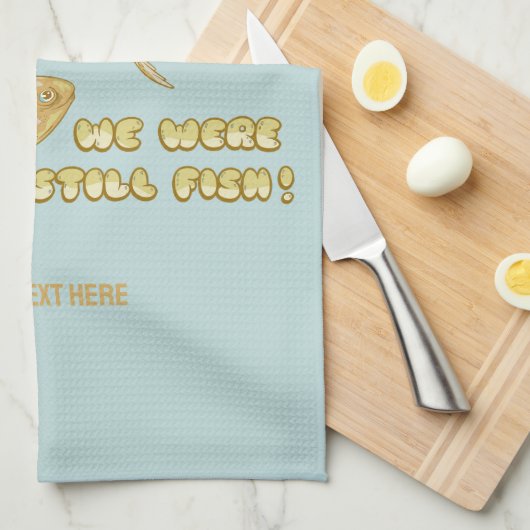 Linge De Cuisine Évolution du poisson drôle de poisson rouge (Quart Plié)