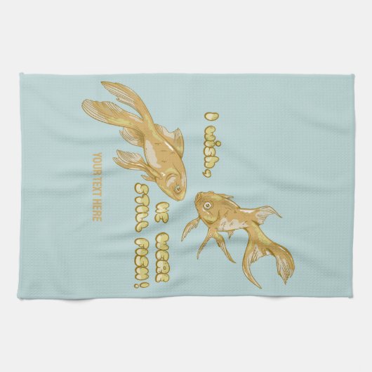 Linge De Cuisine Évolution du poisson drôle de poisson rouge (Horizontal)