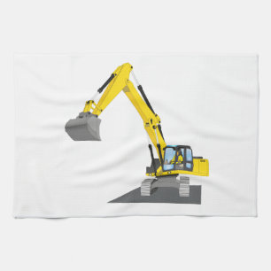 Linge De Cuisine Excavateur à chaíne jaune