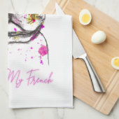 Linge De Cuisine Excusez Mon Français Funny French Bulldog (Quart Plié)