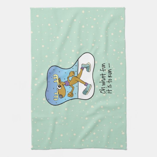 Linge De Cuisine Exercice Reindeer Noël (Vertical)