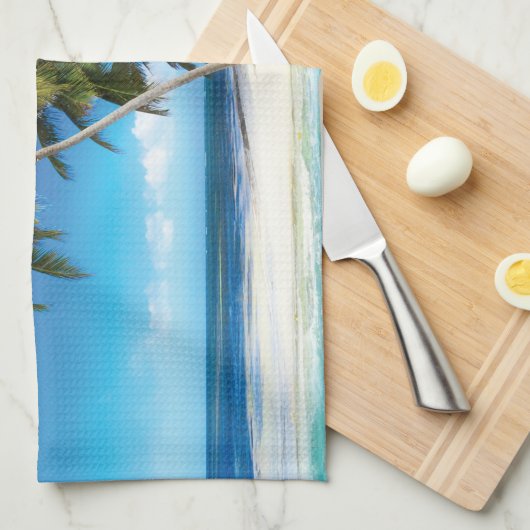 Linge De Cuisine Exotic beach throw pillow (Quart Plié)