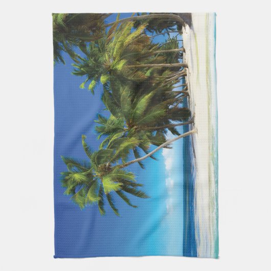 Linge De Cuisine Exotic beach throw pillow (Vertical)