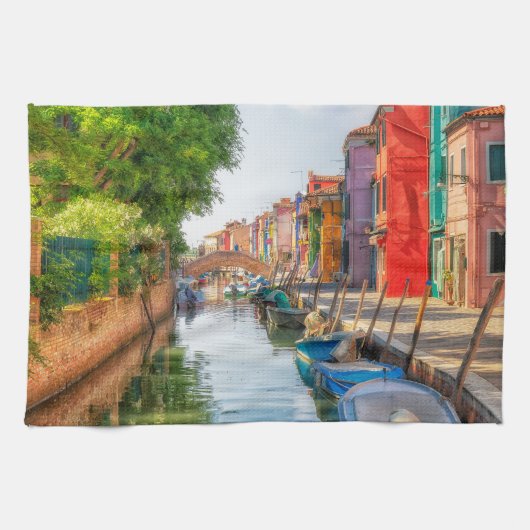 Linge De Cuisine Explorer le charme vibrant de Burano (Horizontal)