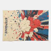 Linge De Cuisine Explosion d'art pop de style comique (4) (Horizontal)
