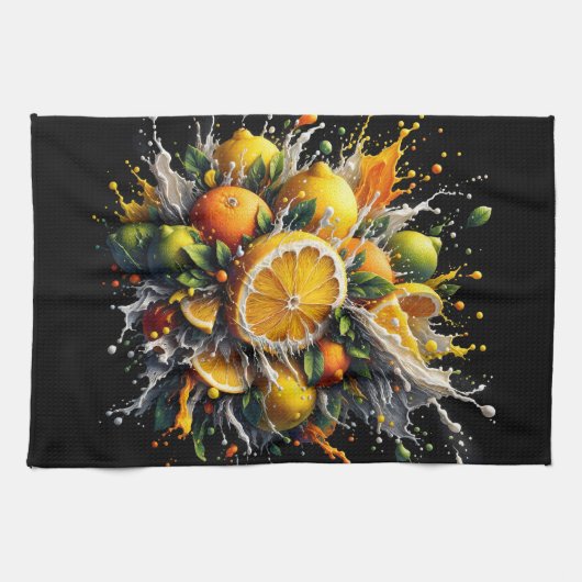 Linge De Cuisine Explosion de Citrus (Horizontal)