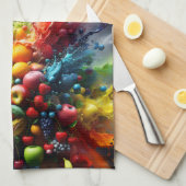 Linge De Cuisine Explosion de fruits (Quart Plié)