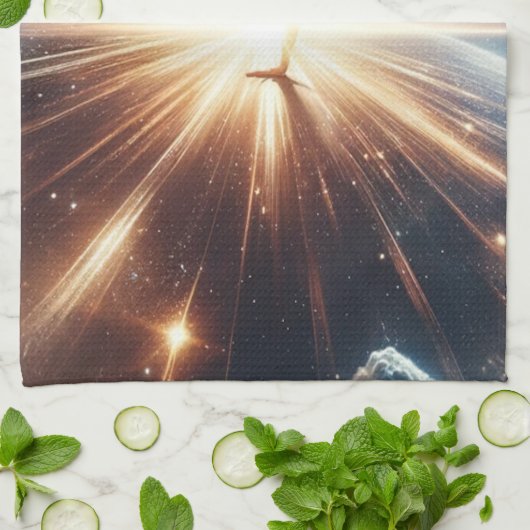 Linge De Cuisine Explosion de rupture galactique dans l'espace prof (Plié)