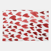 Linge De Cuisine Explosion du coeur du jour Valentines - rose et ro (Horizontal)