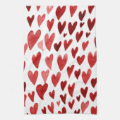 Linge De Cuisine Explosion du coeur du jour Valentines - rose et ro (Vertical)