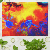 Linge De Cuisine Explosion Motif colorée (Plié)