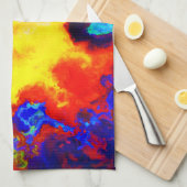 Linge De Cuisine Explosion Motif colorée (Quart Plié)