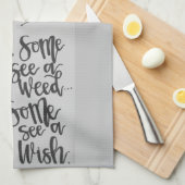 Linge De Cuisine Expression inspirante avec une herbe à pissenlit/s (Quart Plié)