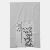 Linge De Cuisine Expression inspirante avec une herbe à pissenlit/s (Vertical)