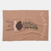 Linge De Cuisine Expressionnisme Abstrait Terracotta Palm Leaf & Va (Horizontal)