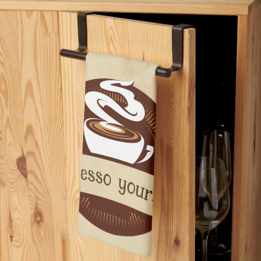 Linge De Cuisine Expresso Yself Fun Citations de cuisine café (Pliage en tiers)