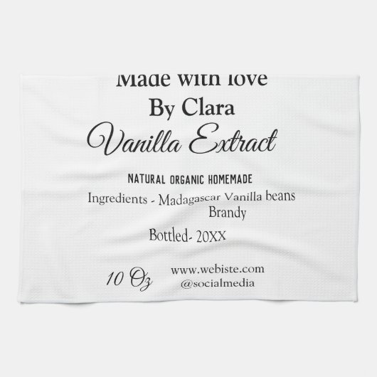 Linge De Cuisine Extrait de vanille fait maison ajouter les ingrédi (Horizontal)