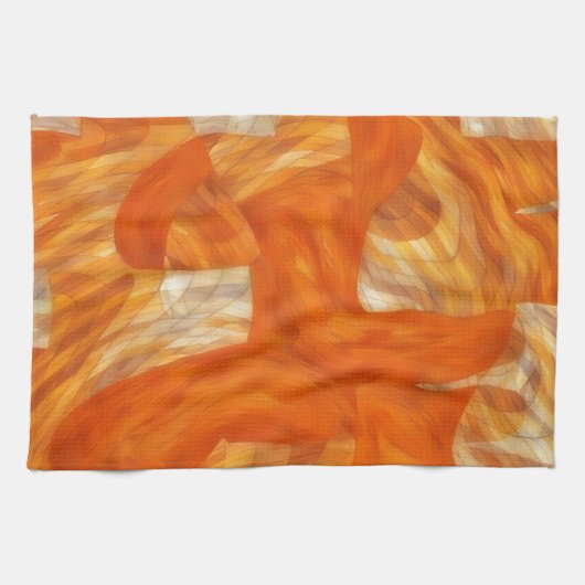 Linge De Cuisine Face in Orange Artsy Abstract Kitchen Towel (Horizontal)