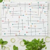 Linge De Cuisine Fâcheux Motif De Lignes Et De Points Du Milieu Du  (Plié)