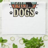 Linge De Cuisine Facilement distrait par les chiens Design silhouet (Plié)