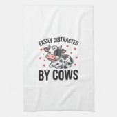 Linge De Cuisine Facilement distrait par les vaches Graphique de va (Vertical)