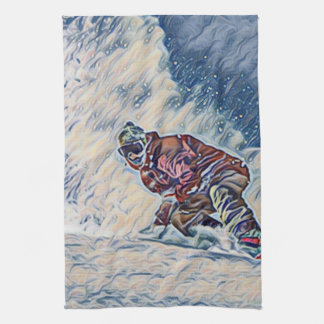 Linge De Cuisine Faire du surf des neiges