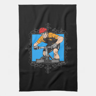 Linge De Cuisine Faire du vélo agressif