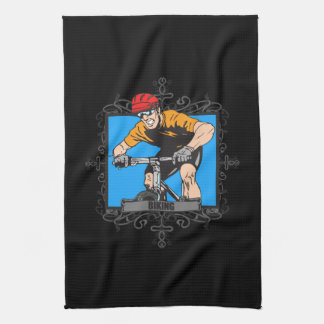 Linge De Cuisine Faire du vélo agressif